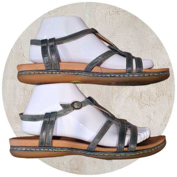 Born Green Leather Sandal Womens Size US 9 EU 40.5 - Picture 3 of 10